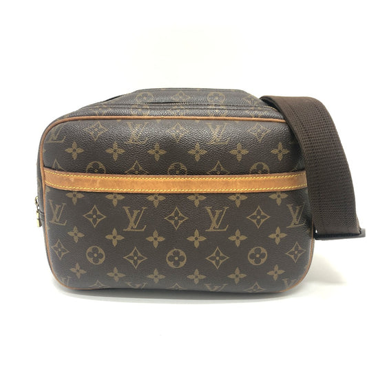 LOUIS VUITTON M45254 モノグラム リポーターPM Wジップ 斜め掛けバック 肩掛けバック カバン バック ショルダーバッグ モノグラムキャンバス レディース ブラウン