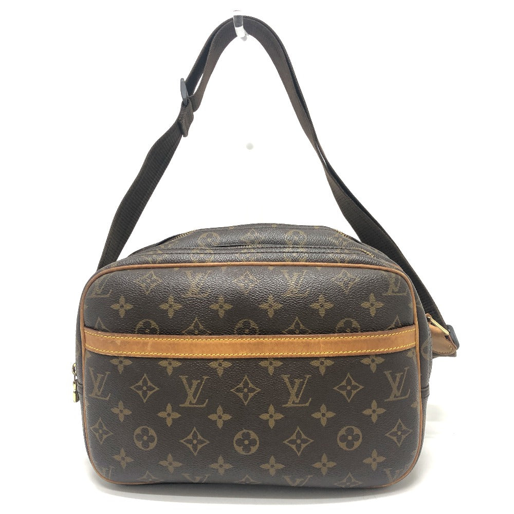 LOUIS VUITTON M45254 モノグラム リポーターPM Wジップ 斜め掛けバック 肩掛けバック カバン バック ショルダーバッグ モノグラムキャンバス レディース ブラウン