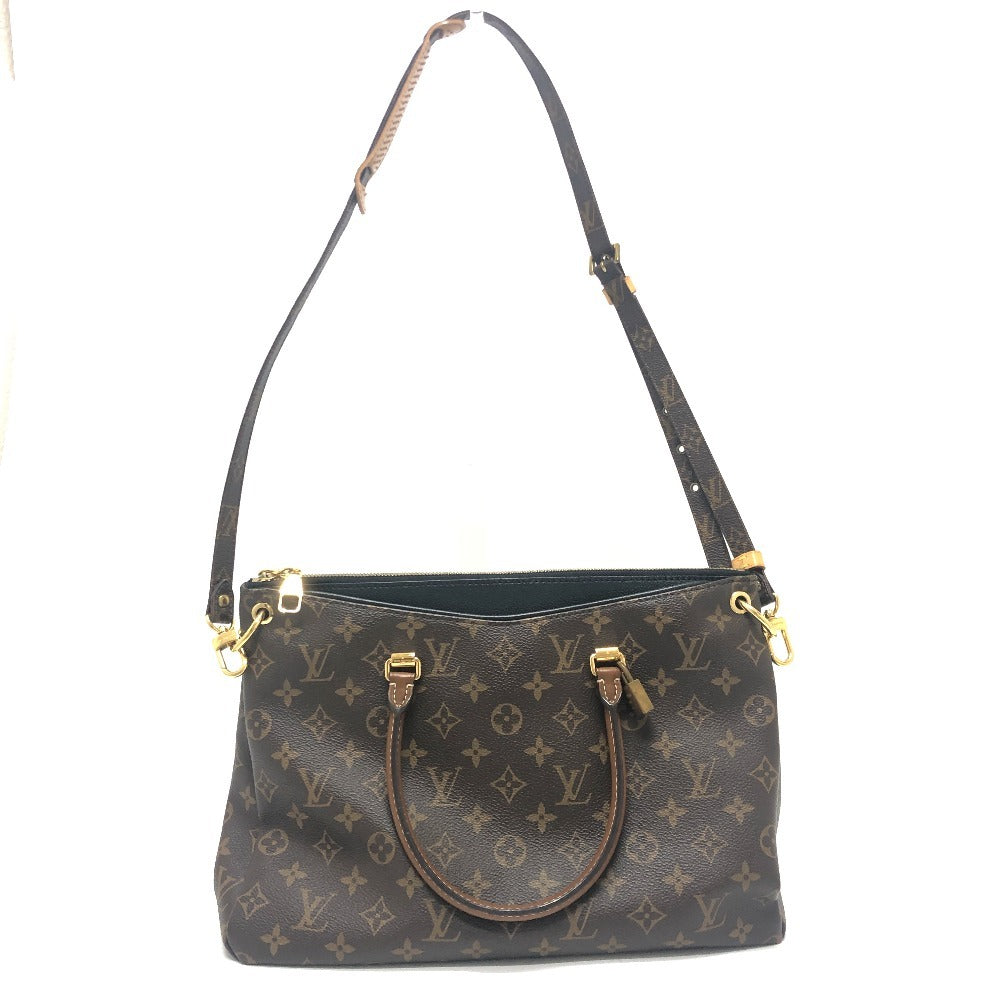 LOUIS VUITTON M41064 モノグラム パラス 2WAY ショルダーバッグ 斜め掛け 肩掛け ハンドバッグ モノグラムキャンバス レディース ブラウン×ブラック