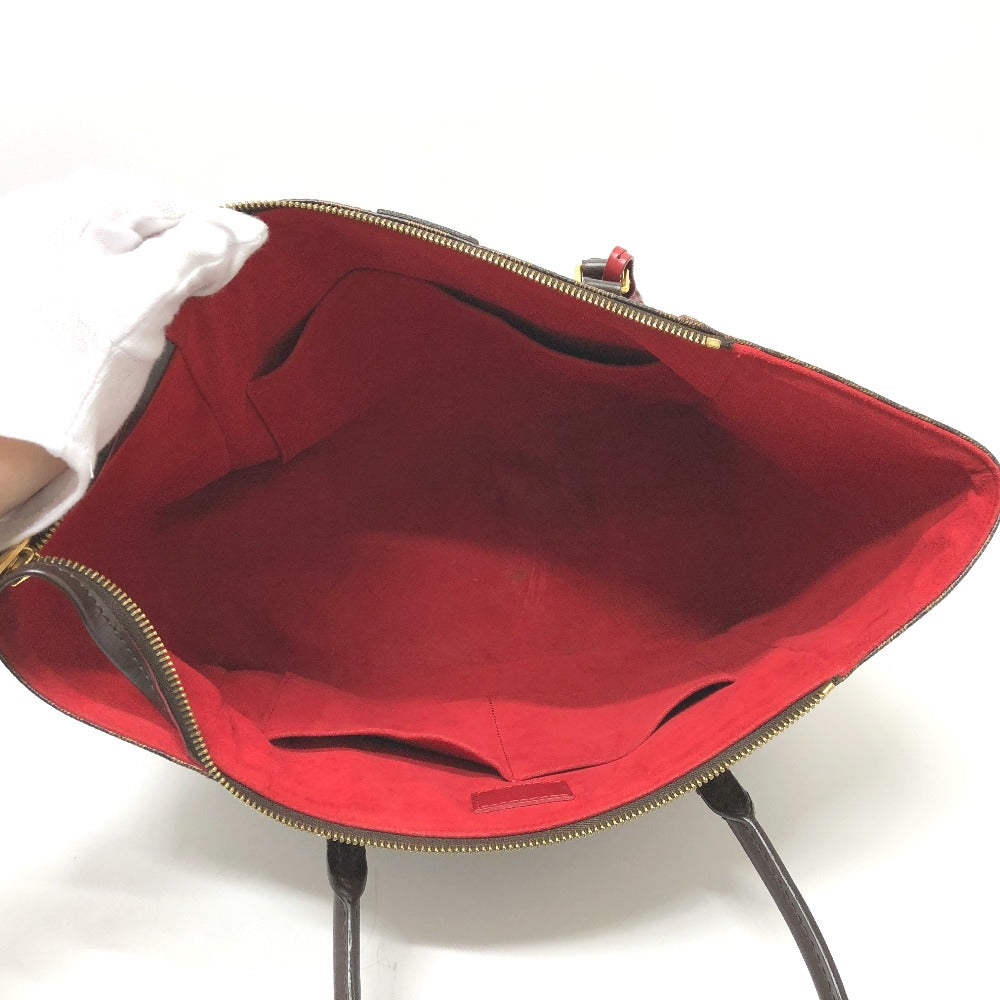 LOUIS VUITTON N41548 ダミエ カイサトートMM カバン 肩掛け ショルダーバッグ ダミエキャンバス レディース エベヌ ブラウン