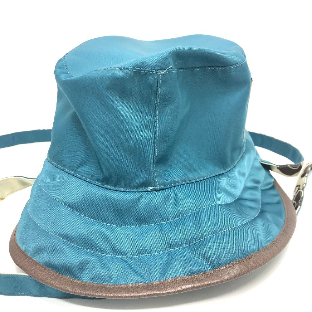 GUCCI 652942 リバーシブル ロゴ THE NORTH FACE ノースフェイス コラボ バケットハット 帽子 アウトドア ハット ハット ナイロン ユニセックス ホワイト×ブルー