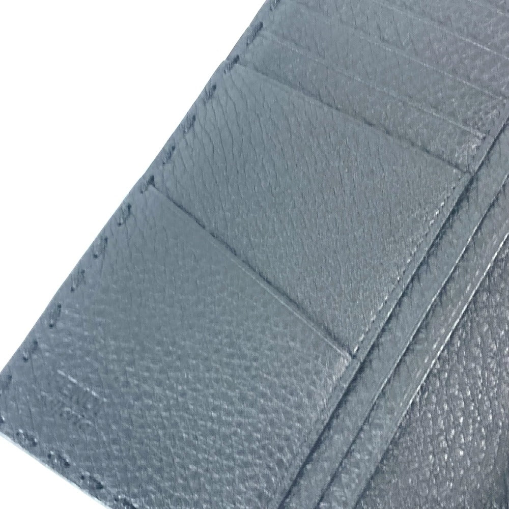 FENDI 7M0186 ステッチ セレリア 二つ折り ロングウォレット 長財布 レザー ユニセックス ブラック - brandshop-reference