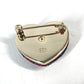 CHANEL B22K ハート ココマーク CC アクセサリー ブローチ ツイード レディース ネイビー×レッド - brandshop-reference