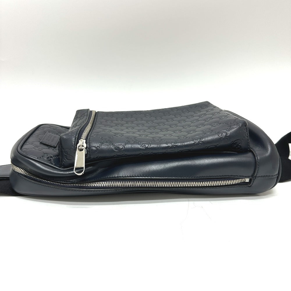 GUCCI 450970 グッチシマ ボディバッグ カバン クロスボディ 斜め掛け ショルダーバッグ レザー メンズ ネイビー - brandshop-reference