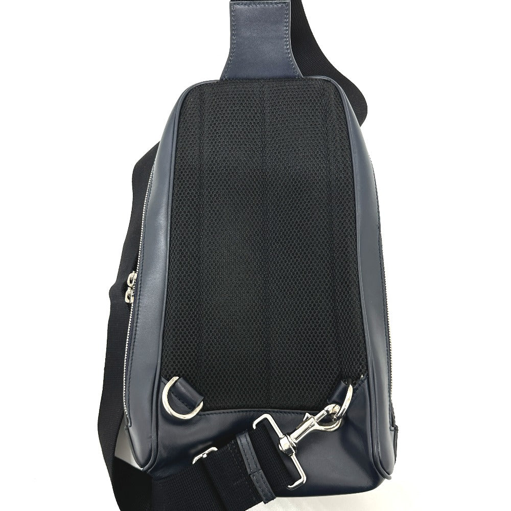 GUCCI 450970 グッチシマ ボディバッグ カバン クロスボディ 斜め掛け ショルダーバッグ レザー メンズ ネイビー - brandshop-reference