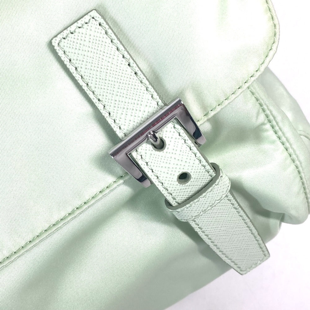 PRADA 1BD953 トライアングルロゴ 三角ロゴ プレート Re-Nylon 斜め掛け 肩掛け カバン ポーチ付き ショルダーバッグ ナイロン レディース ACQUA アクア グリーン - brandshop-reference