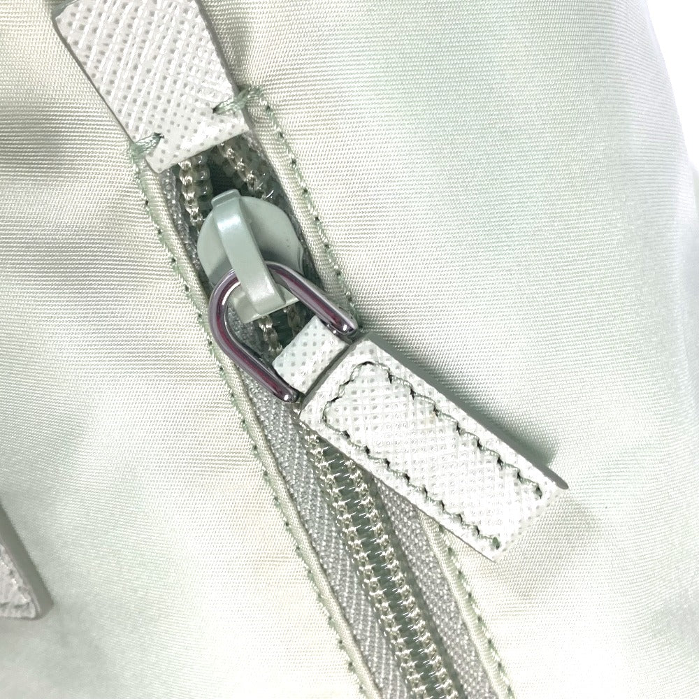 PRADA 1BD953 トライアングルロゴ 三角ロゴ プレート Re-Nylon 斜め掛け 肩掛け カバン ポーチ付き ショルダーバッグ ナイロン レディース ACQUA アクア グリーン - brandshop-reference