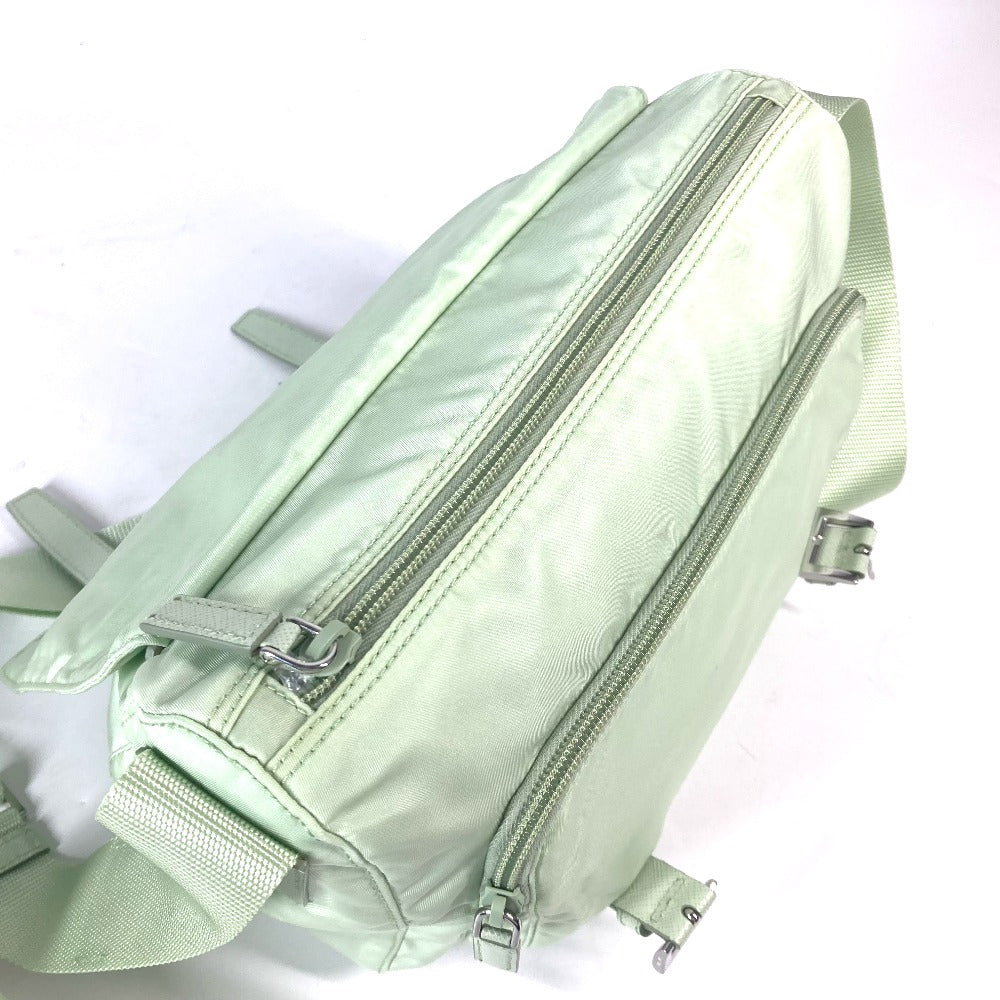 PRADA 1BD953 トライアングルロゴ 三角ロゴ プレート Re-Nylon 斜め掛け 肩掛け カバン ポーチ付き ショルダーバッグ ナイロン レディース ACQUA アクア グリーン - brandshop-reference