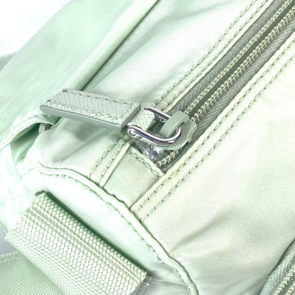PRADA 1BD953 トライアングルロゴ 三角ロゴ プレート Re-Nylon 斜め掛け 肩掛け カバン ポーチ付き ショルダーバッグ ナイロン レディース ACQUA アクア グリーン - brandshop-reference