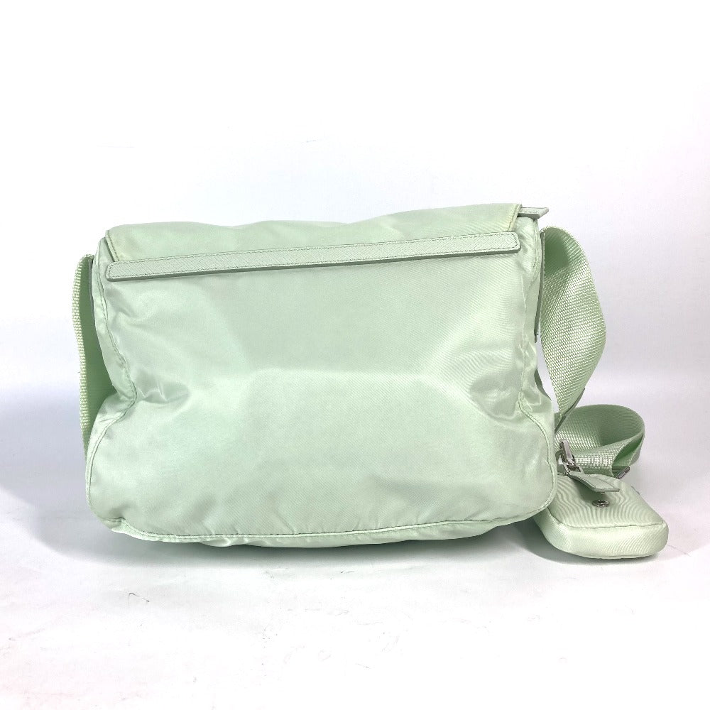 PRADA 1BD953 トライアングルロゴ 三角ロゴ プレート Re-Nylon 斜め掛け 肩掛け カバン ポーチ付き ショルダーバッグ ナイロン レディース ACQUA アクア グリーン - brandshop-reference