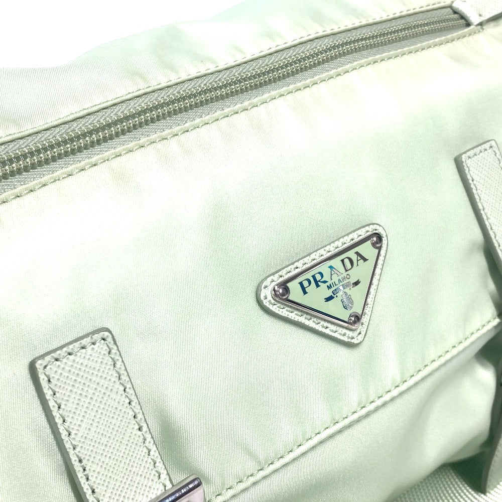 PRADA 1BD953 トライアングルロゴ 三角ロゴ プレート Re-Nylon 斜め掛け 肩掛け カバン ポーチ付き ショルダーバッグ ナイロン レディース ACQUA アクア グリーン - brandshop-reference