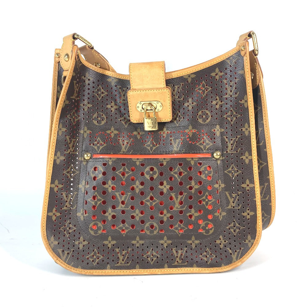 LOUIS VUITTON M95174 モノグラムペルフォ パンチング ミュゼット カバン 斜め掛け ショルダーバッグ モノグラムキャンバス レディース ブラウン×オレンジ - brandshop-reference