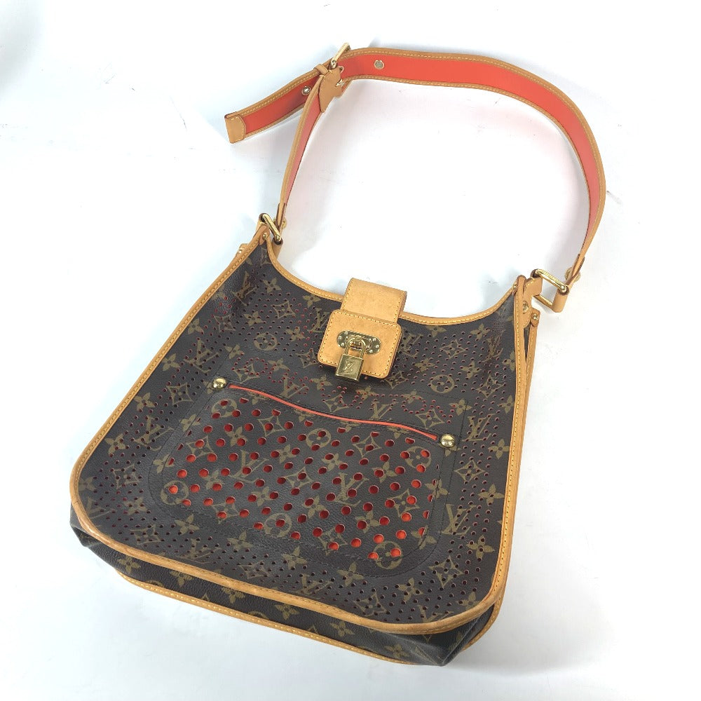 LOUIS VUITTON M95174 モノグラムペルフォ パンチング ミュゼット カバン 斜め掛け ショルダーバッグ モノグラムキャンバス レディース ブラウン×オレンジ - brandshop-reference