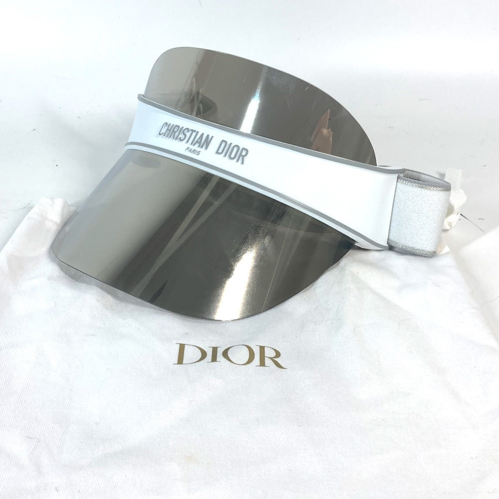 Dior DIORCLUB ディオールクラブ ロゴ 帽子 バイザー サンバイザー プラスチック レディース ホワイト - brandshop-reference