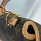 LOUIS VUITTON M80874 モノグラム フォールド ミー ポーチ 斜め掛け 肩掛け ポシェット ショルダーバッグ モノグラムキャンバス レディース ブラウン