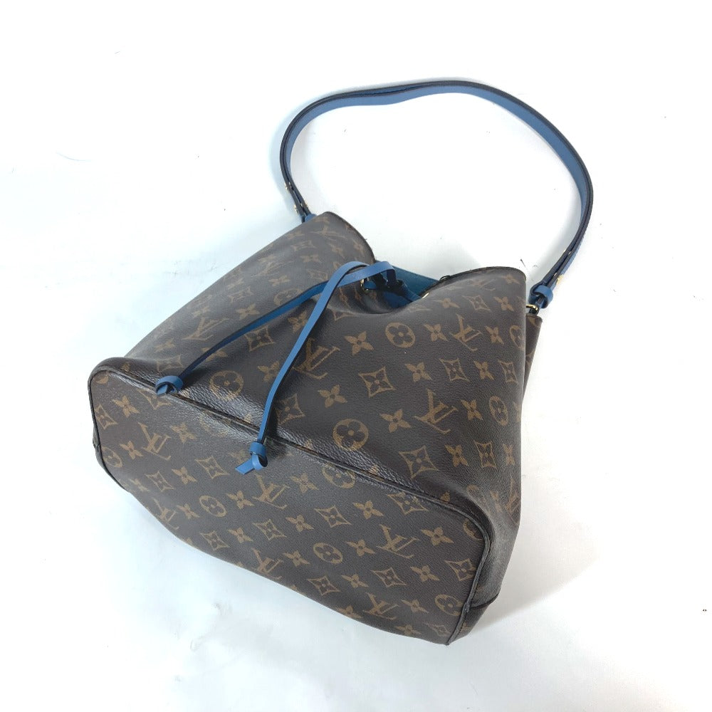 LOUIS VUITTON M43569 モノグラム ネオノエ 肩掛け 巾着 バケツ型 ばけつ ショルダーバッグ モノグラムキャンバス レディース ブルージーン ブラウン×ブルー - brandshop-reference
