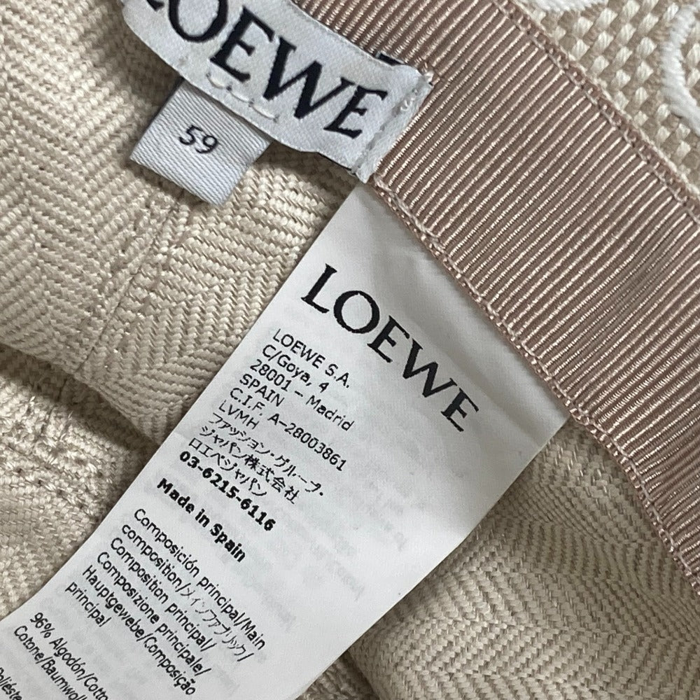 LOEWE K820HB1X41 アナグラムジャカード ロゴ バケットハット 帽子 ハット帽 ボブハット ハット コットン ユニセックス ベージュ系 - brandshop-reference