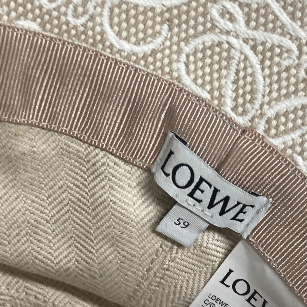 LOEWE K820HB1X41 アナグラムジャカード ロゴ バケットハット 帽子 ハット帽 ボブハット ハット コットン ユニセックス ベージュ系 - brandshop-reference
