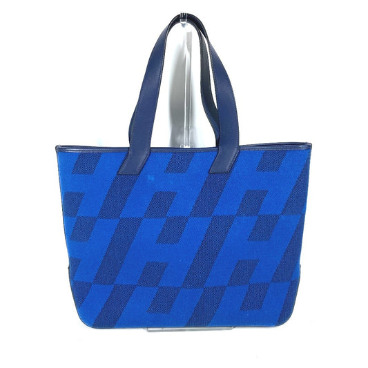 HERMES Hand Bag Ambier GM 40 Bag Shoulder Bag Tote Bag Leather/Canvas blue Used