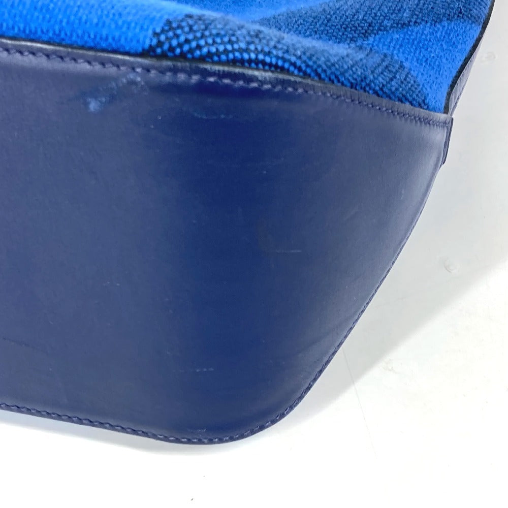HERMES Hand Bag Ambier GM 40 Bag Shoulder Bag Tote Bag Leather/Canvas blue Used