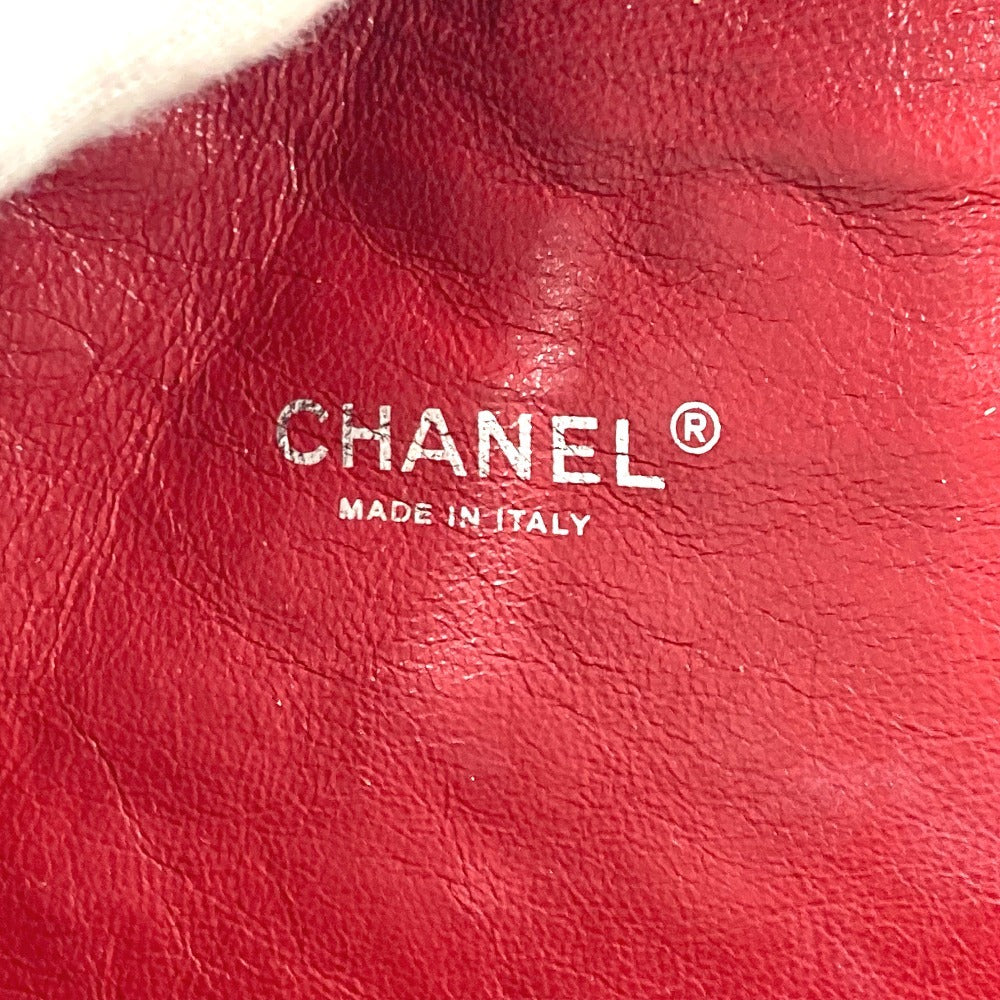 CHANEL チェーンストラップ付 CC ココマーク ロゴ キルティング カバン ポーチ クラッチバッグ パテントレザー レディース ブラック