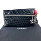 CHANEL チェーンストラップ付 CC ココマーク ロゴ キルティング カバン ポーチ クラッチバッグ パテントレザー レディース ブラック