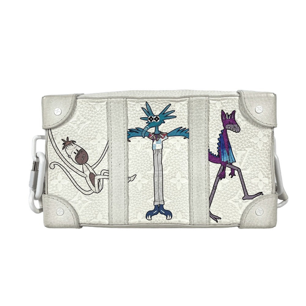 LOUIS VUITTON M80146 LV Friends Monogram Soft Trunk Bag 2WAY bag Clutch bag Shoulder Bag Taurillon ClemenceLeather White Used