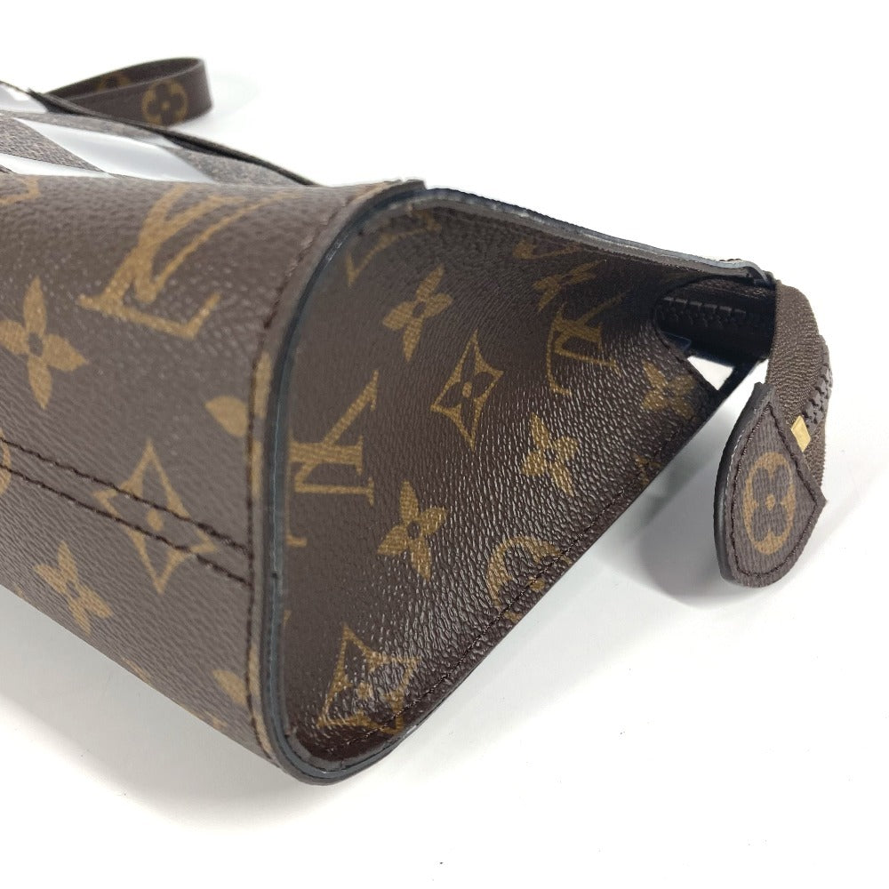LOUIS VUITTON M81588 モノグラム チェス ダミエ スタンド ポーチ ポーチ カバン ストラップ付 クラッチバッグ ビニール ユニセックス ブラウン