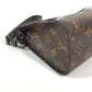 LOUIS VUITTON M81588 モノグラム チェス ダミエ スタンド ポーチ ポーチ カバン ストラップ付 クラッチバッグ ビニール ユニセックス ブラウン