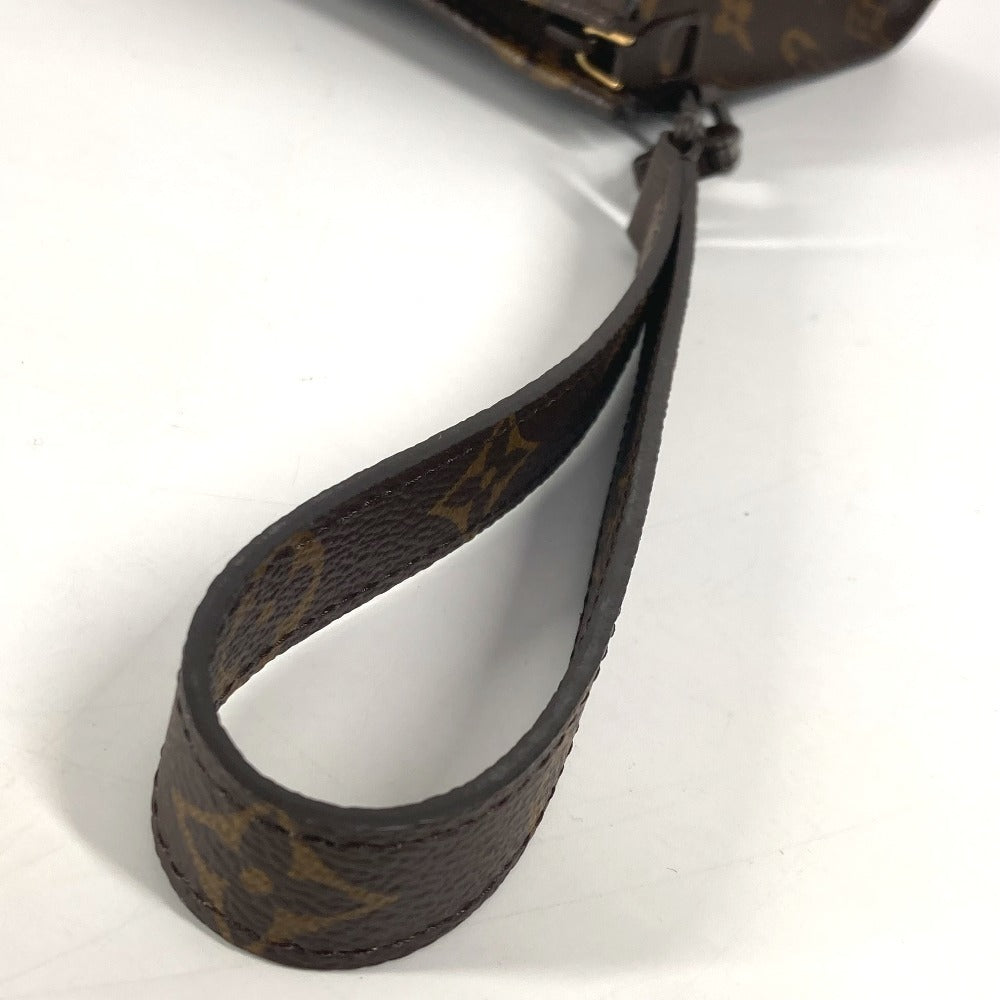 LOUIS VUITTON M81588 モノグラム チェス ダミエ スタンド ポーチ ポーチ カバン ストラップ付 クラッチバッグ ビニール ユニセックス ブラウン