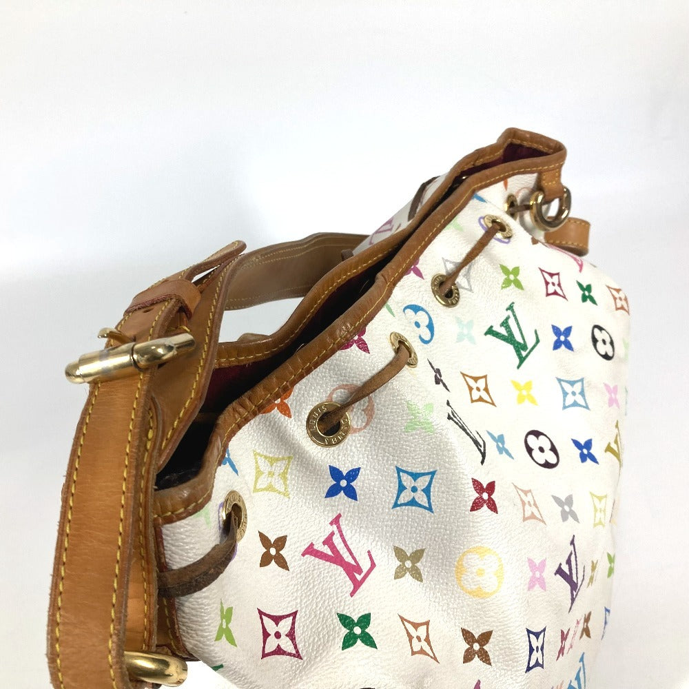 LOUIS VUITTON M42229 MonogramMulticolore Petit Noe Bag Drawstring Shoulder Shoulder Bag MonogramMulticoloreCanvas Blanc White Used