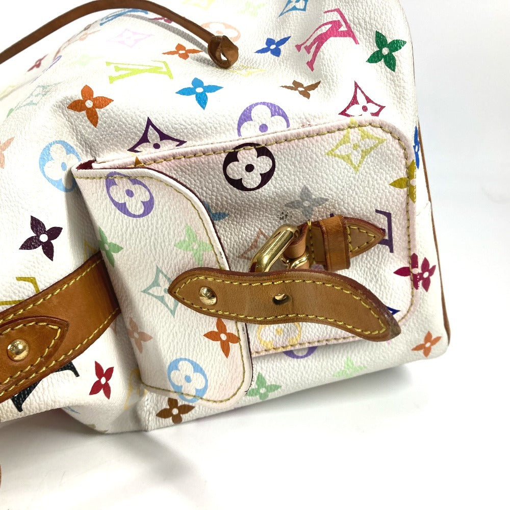 LOUIS VUITTON M42229 Monogram Multicolore Petit Noé Drawstring Shoulder Bag in Monogram Multicolore Canvas, Women's, Blanc and White