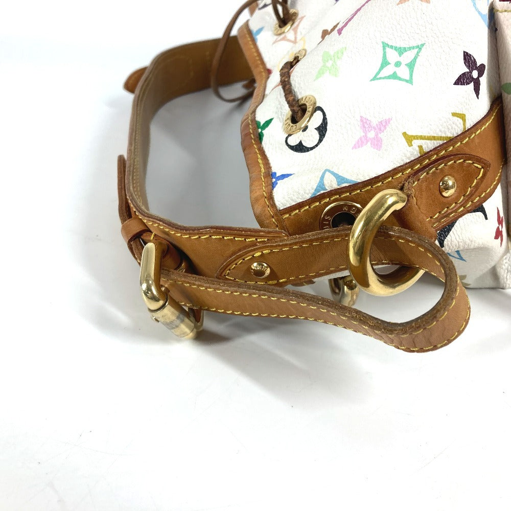 LOUIS VUITTON M42229 Monogram Multicolore Petit Noé Drawstring Shoulder Bag in Monogram Multicolore Canvas, Women's, Blanc and White