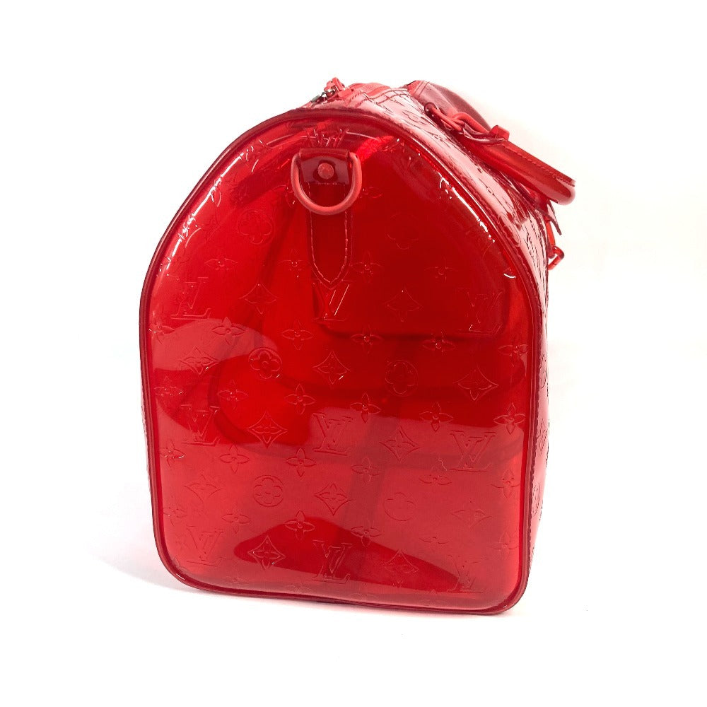 LOUIS VUITTON M53274 Monogram Prism Clear Keepall Bandouliere 50 Bags Travel Bags Shoulder Bags Duffle Bag Vinyl Red Used