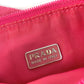 PRADA MV633 トライアングルロゴ 三角ロゴ プレート カバン 肩掛け ハンドバッグ アクセサリーポーチ ショルダーバッグ ナイロン レディース ピンク