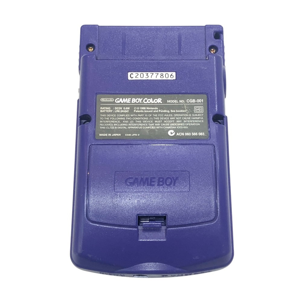 Nintendo CGB-001 Nintendo GAMEBOY COLOR Game console, home unit, hobby, retro game, GBC game machine Plastic purple Used