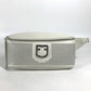 FURLA Studded Isola Chain Waist Bag/Body Bag in Leather, Women's, White with Silver Hardware