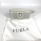 FURLA Studded Isola Chain Waist Bag/Body Bag in Leather, Women's, White with Silver Hardware