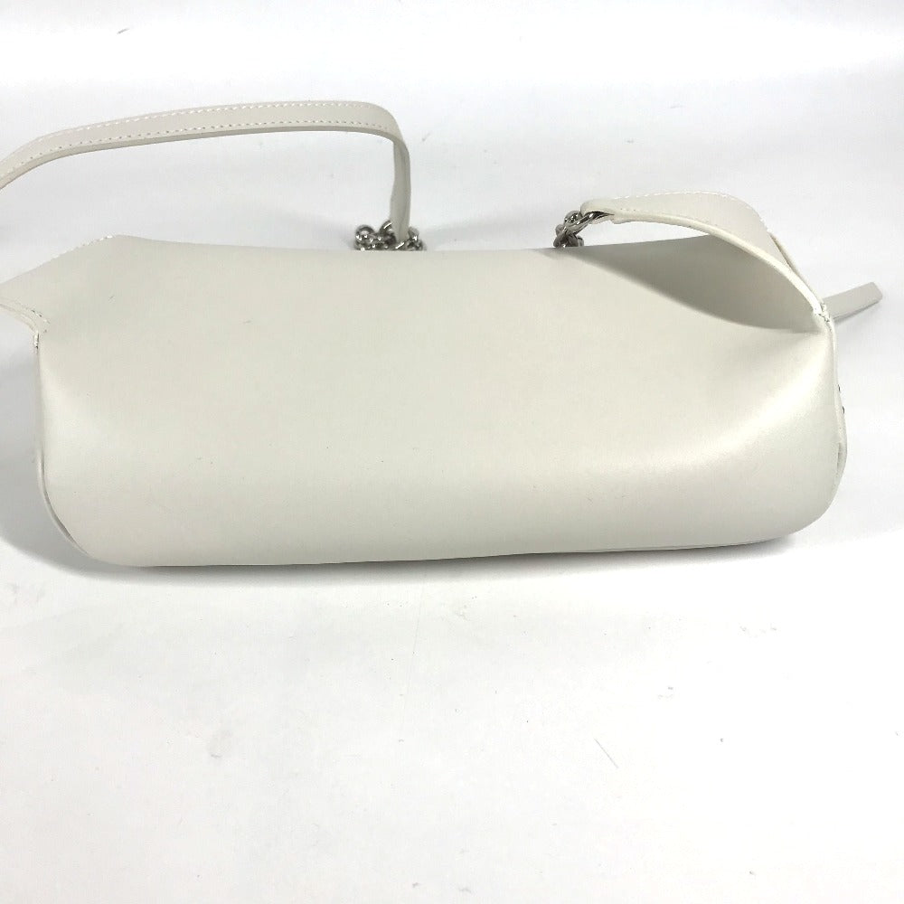 FURLA Studded Isola Chain Waist Bag/Body Bag in Leather, Women's, White with Silver Hardware