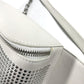 FURLA Studded Isola Chain Waist Bag/Body Bag in Leather, Women's, White with Silver Hardware