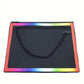 LOUIS VUITTON M30347 Taiga Pochette A4 Chain Clutch Bag in Taiga Leather, Men's, Noir x Rainbow