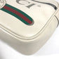 GUCCI 523589 ロゴプリント カバン メッセンジャーバッグ ショルダーバッグ レザー レディース ホワイト