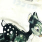 GUCCI 492347 ANIMISMO Bambi Print Apparel Top, Short Sleeve Cotton T-Shirt, Men's, Ivory