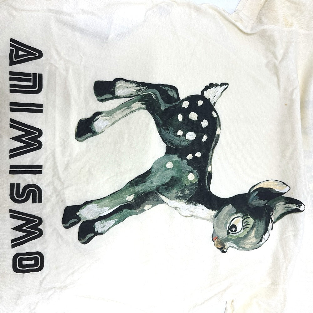 GUCCI 492347 ANIMISMO Bambi Print Apparel Top, Short Sleeve Cotton T-Shirt, Men's, Ivory