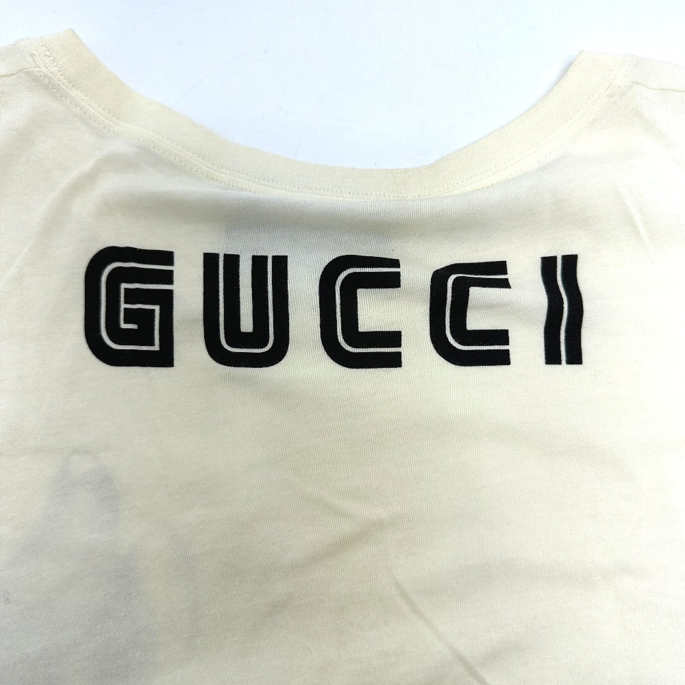 GUCCI 492347 ANIMISMO Bambi Print Apparel Top, Short Sleeve Cotton T-Shirt, Men's, Ivory