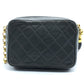 CHANEL CC Coco Mark Matelasse Fringe Single Chain Shoulder Bag in Lambskin, Gray