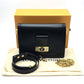 LOUIS VUITTON M55821 LV Lock Chain Dauphine MM 2-Way Shoulder Bag in Calfskin, Noir and Black