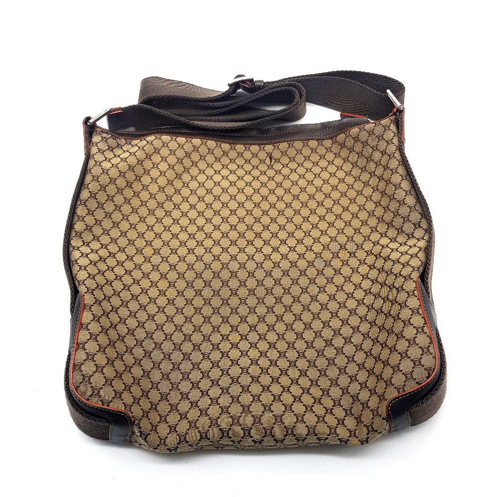 CELINE Macadam All-Over Print Shoulder Bag, Crossbody Messenger Bag, Canvas/Leather, Unisex, Brown