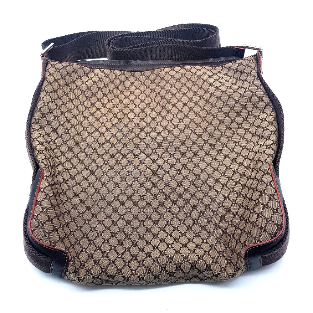 CELINE Macadam All-Over Print Shoulder Bag, Crossbody Messenger Bag, Canvas/Leather, Unisex, Brown