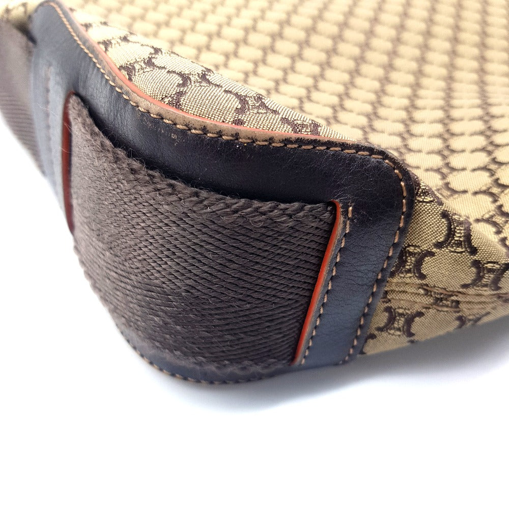CELINE Macadam All-Over Print Shoulder Bag, Crossbody Messenger Bag, Canvas/Leather, Unisex, Brown